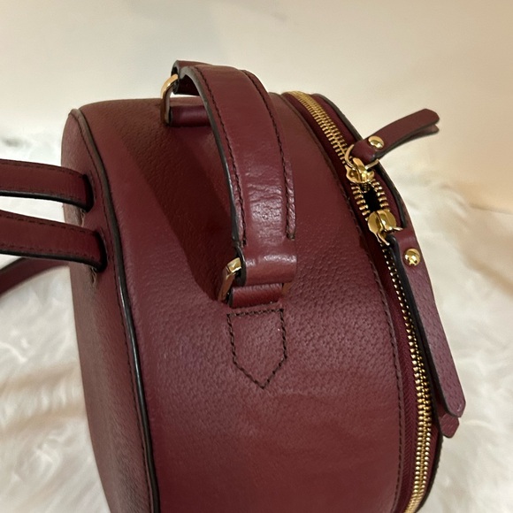 Kate Spade Pebbled Leather Backpack Burgundy bag - Picture 7 of 12